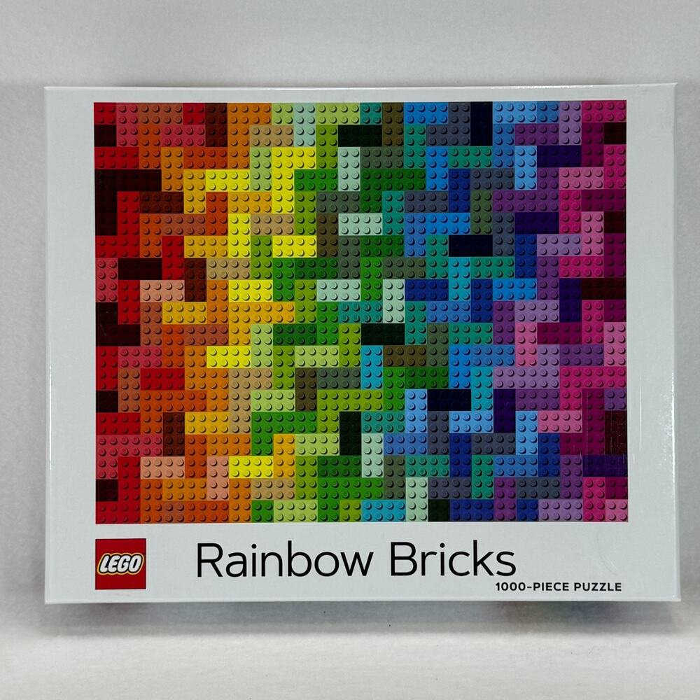 LEGO Rainbow Bricks 1000 Piece Jigsaw Puzzle AJ Hansen 25x20 Ages 9+ Mosaic NEW